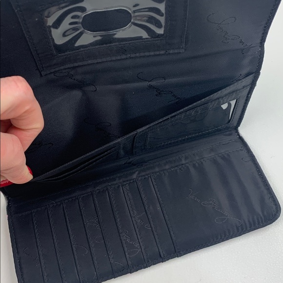 Vera Bradley Moon Drops Pink and Green Pattern wallet Magnet Close ID pocket NEW - Picture 10 of 12